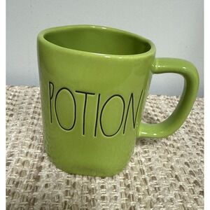 RAE DUNN "Potion" Solid Green Halloween-Witch Coffee Tea Mug New